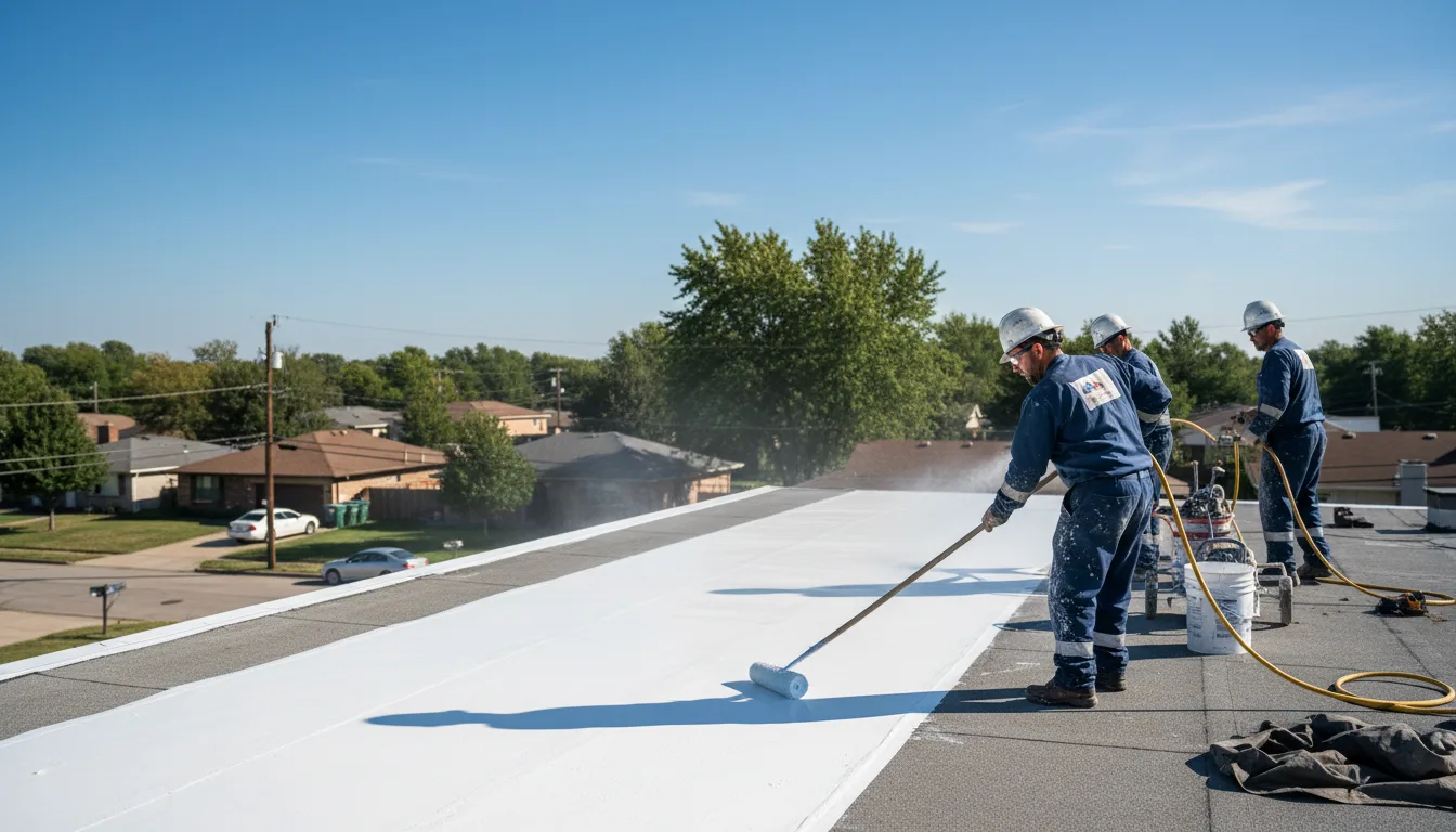 Commercial roof coating in Fairland, IN near me